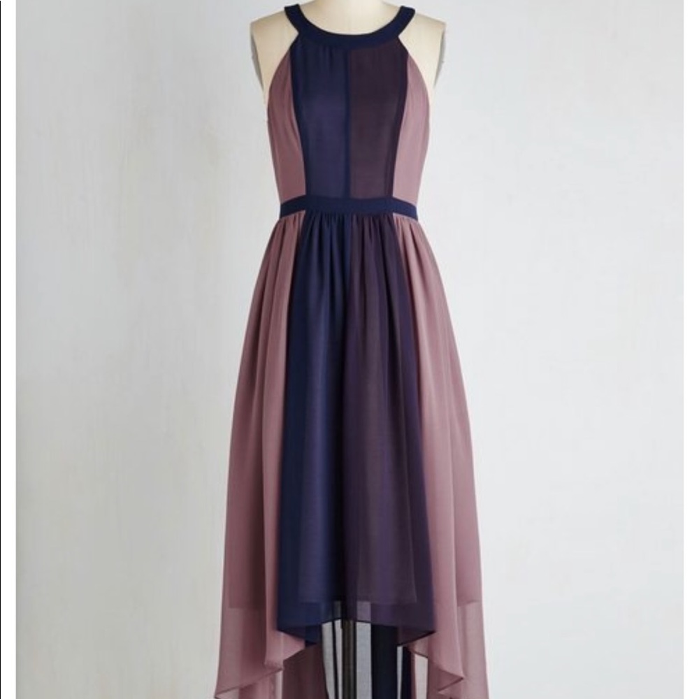 ModCloth colorblock sleeveless a-line dress